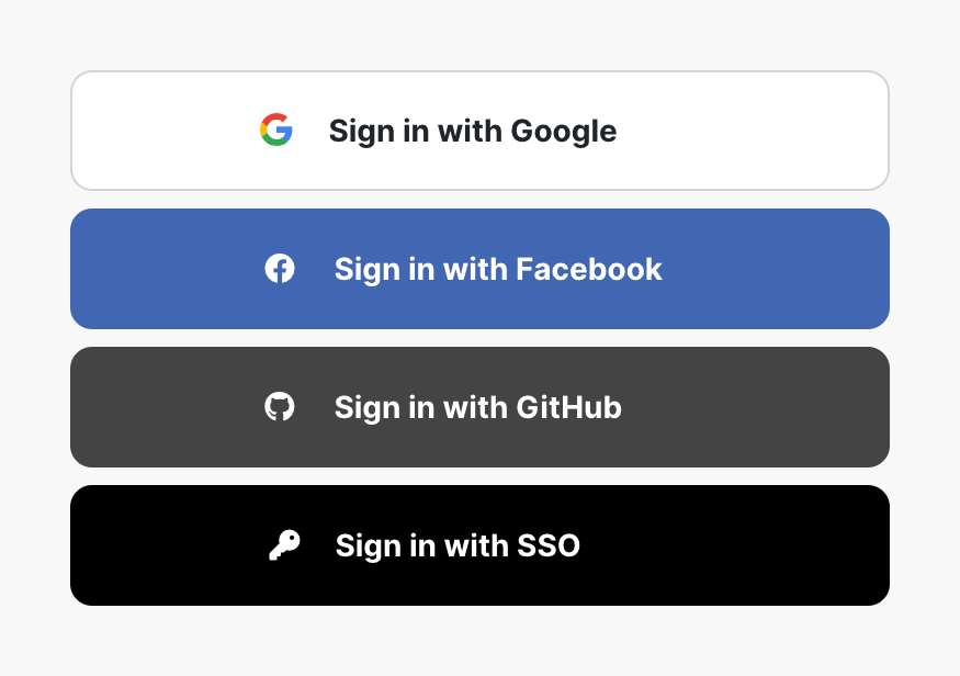 Make
				social login button ui component