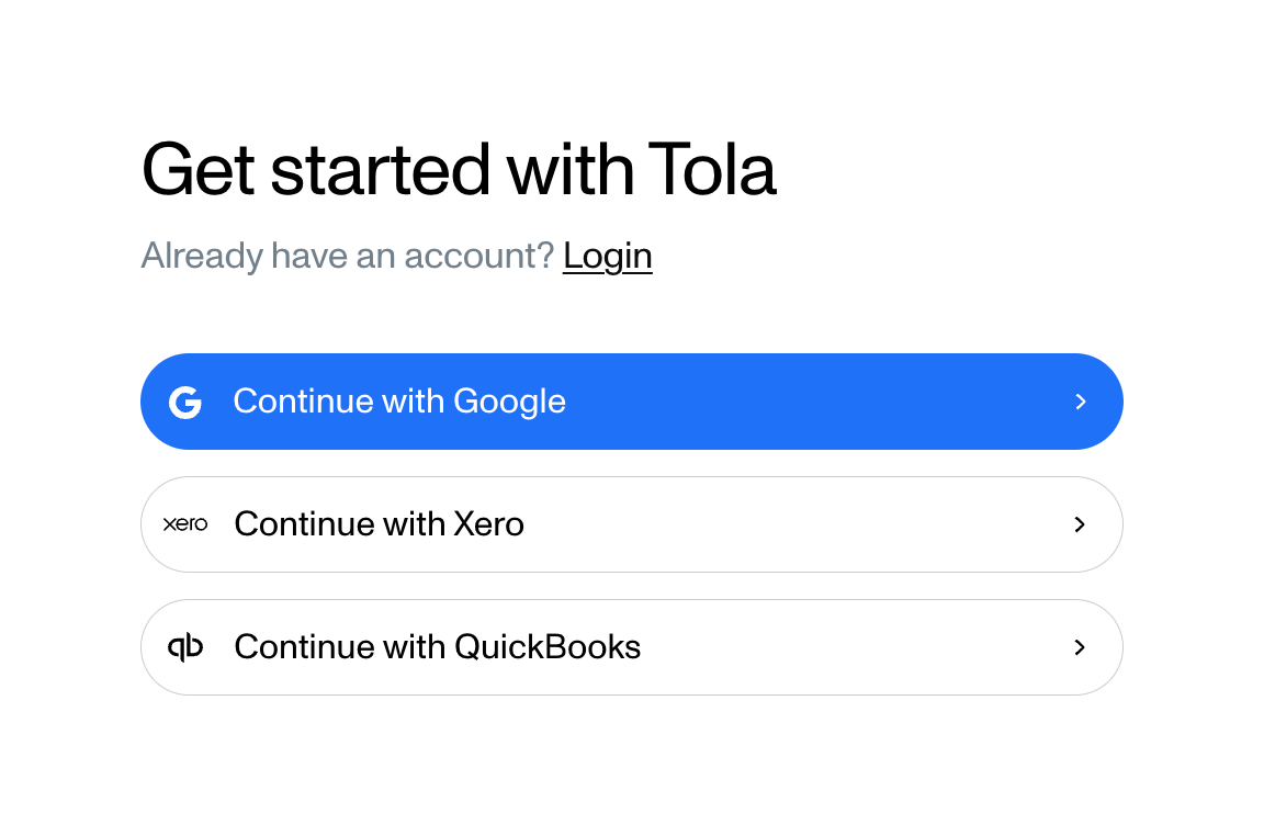 Tola
				social login button ui component