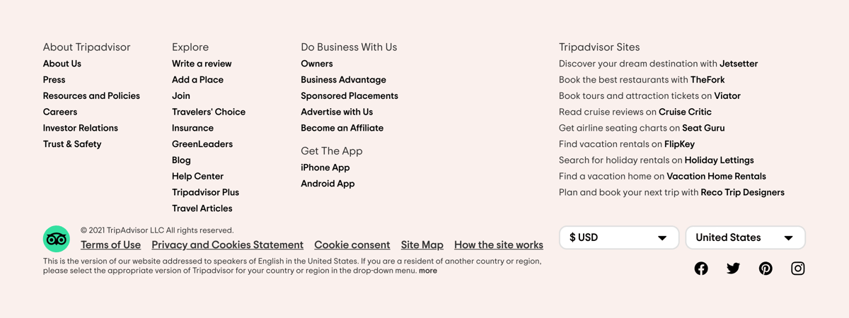 Tripadvisor
				footer ui component