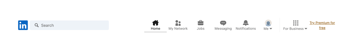 Linkedin
				horizontal navigation ui component