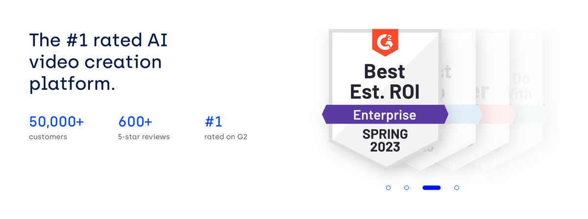 Synthesia
				social proof ui component