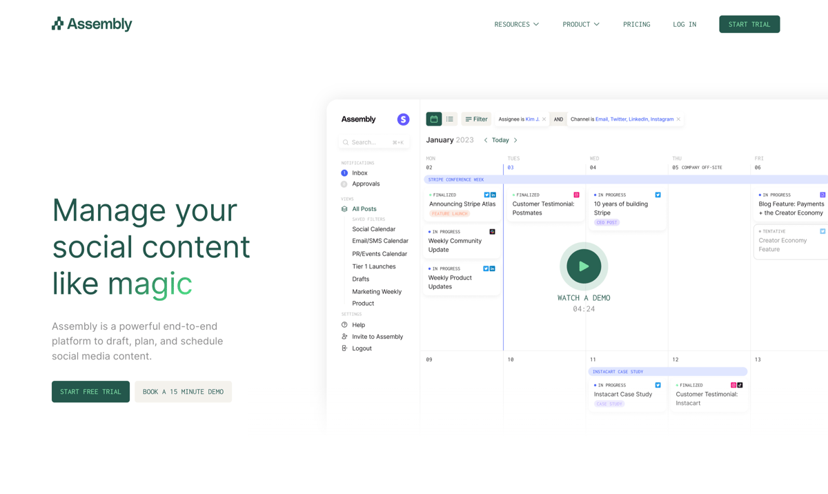 Assembly
				hero section ui component