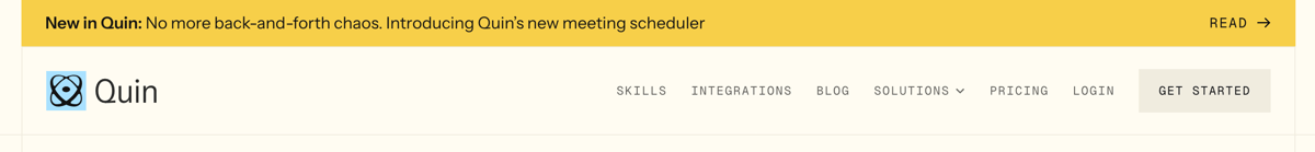 Quin
				header ui component