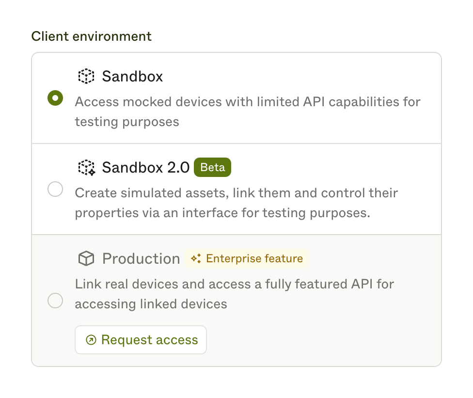 Enode
			desktop access control radio group ui component