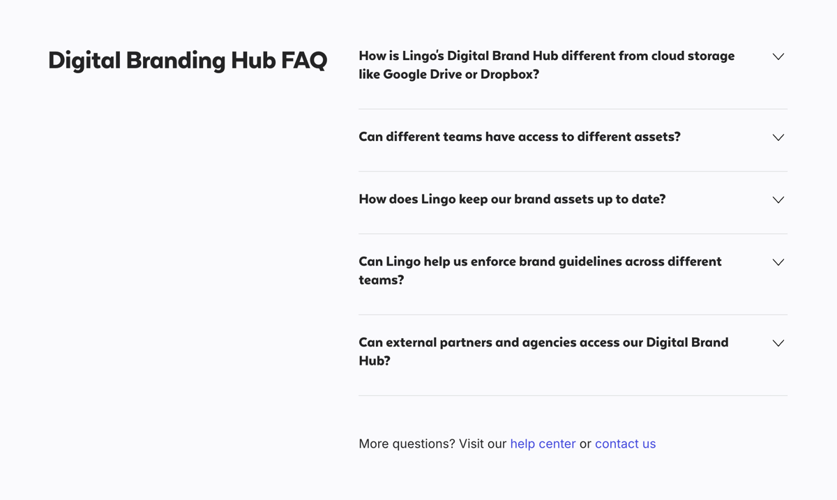 Lingo
				faq ui component
