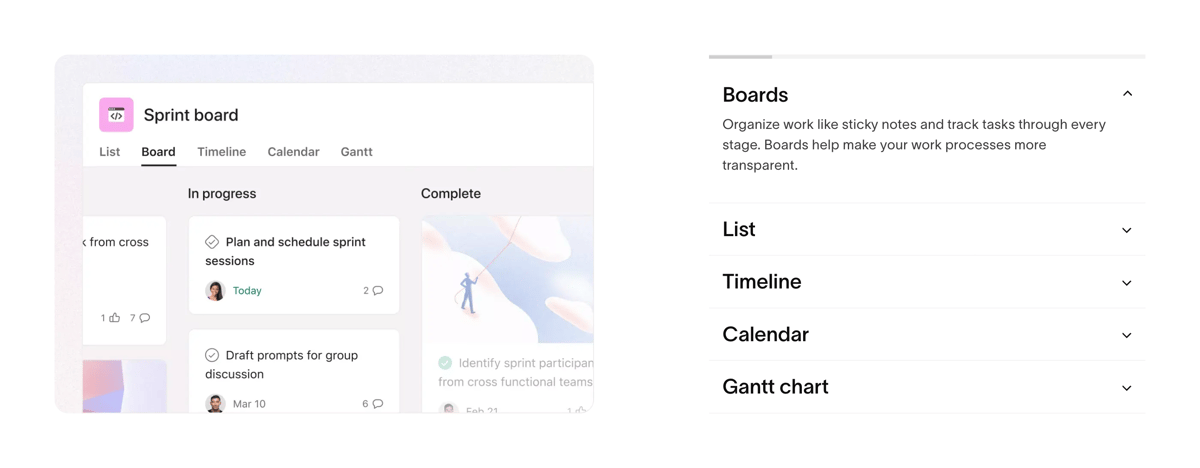 Asana
				accordion ui component