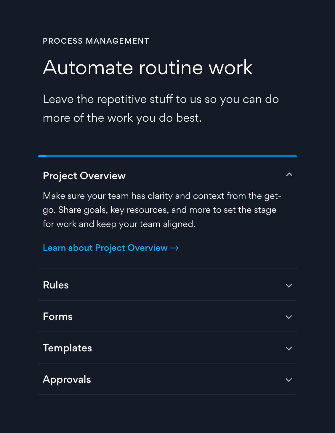 Asana
				accordion ui component