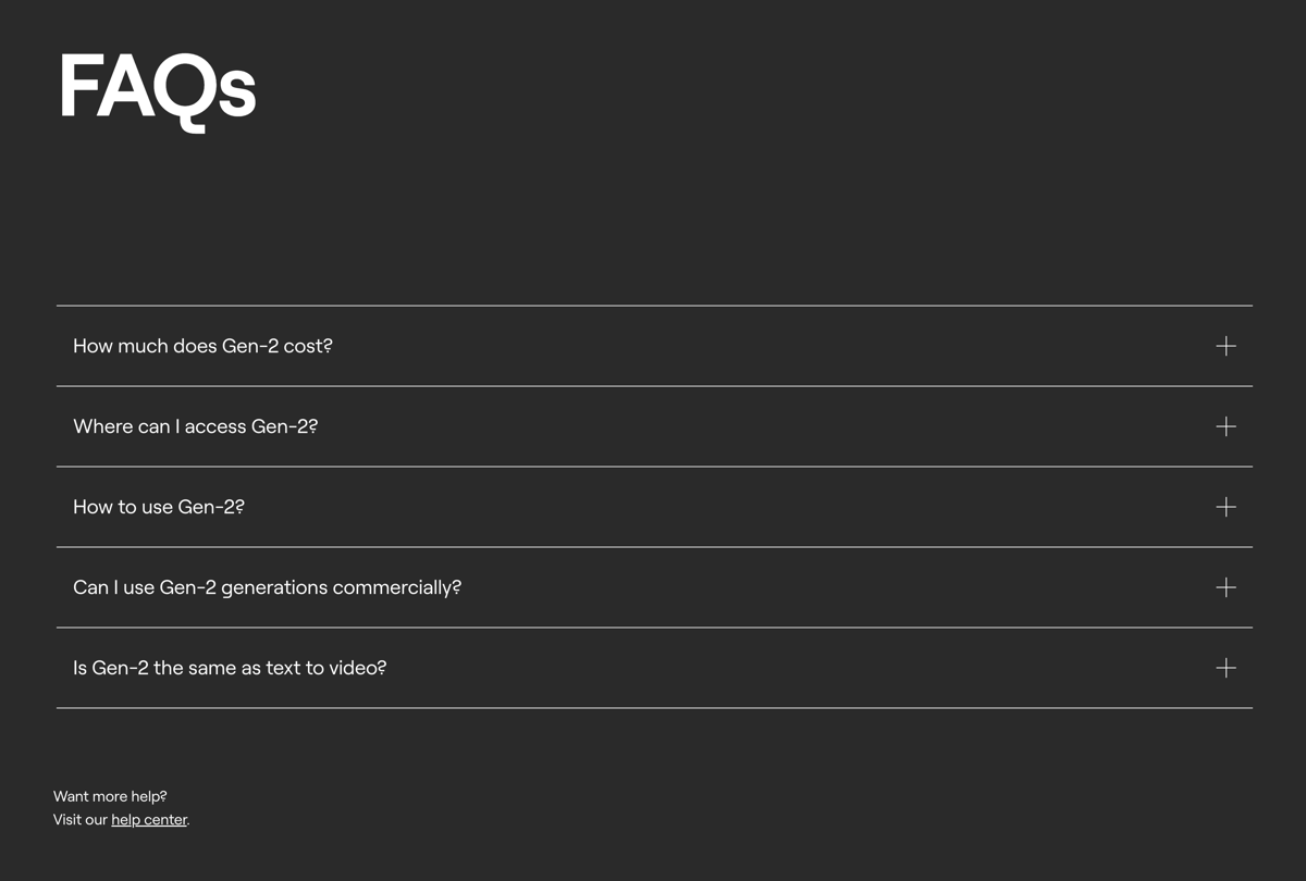 Runway
				faq ui component