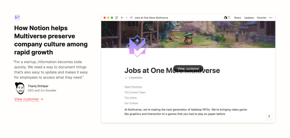 Notion
				testimonial ui component
