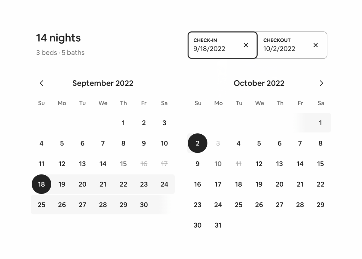 Airbnb
				datepicker ui component