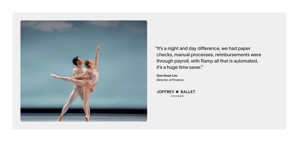 Ramp
				testimonial ui component