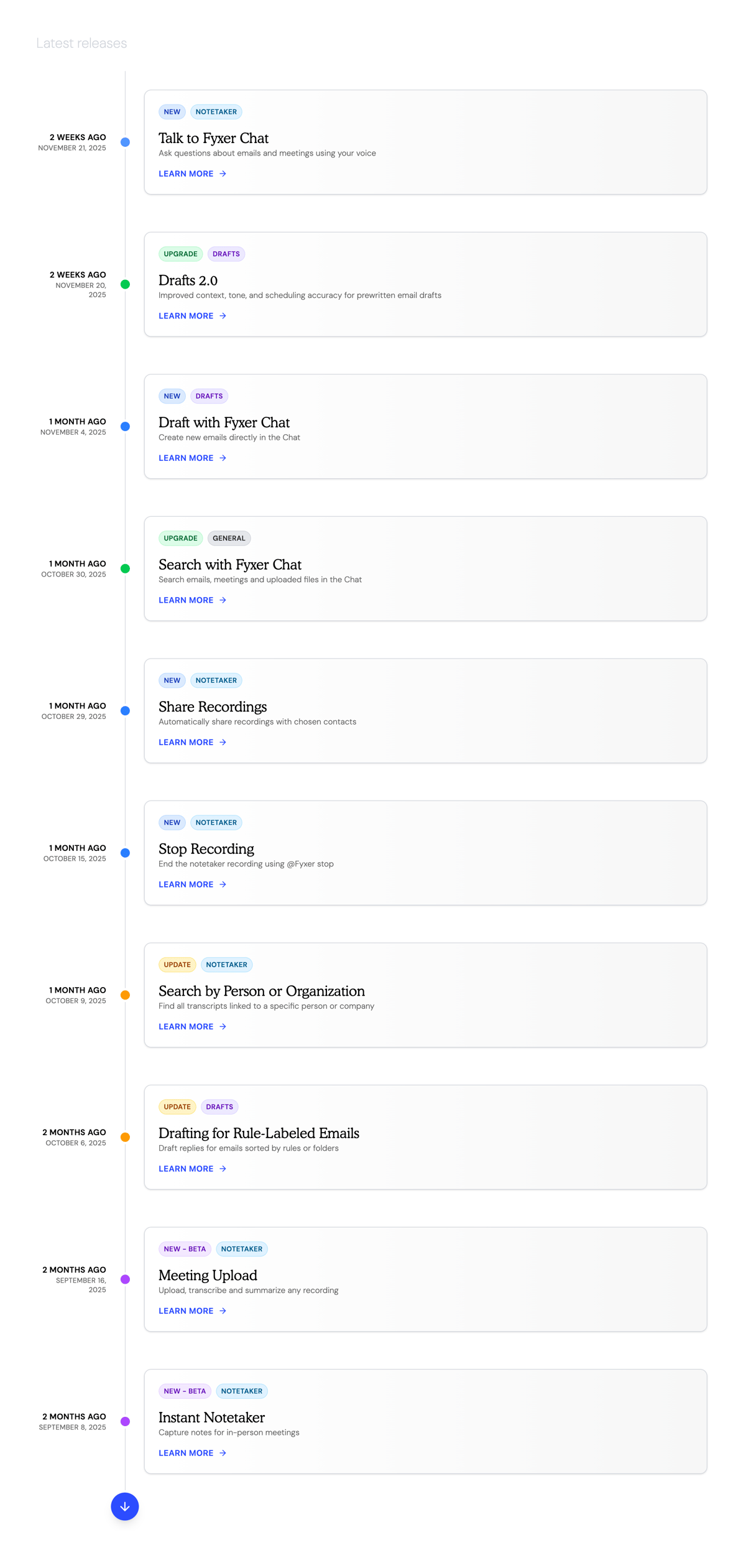 Fyxer
				timeline & history ui component