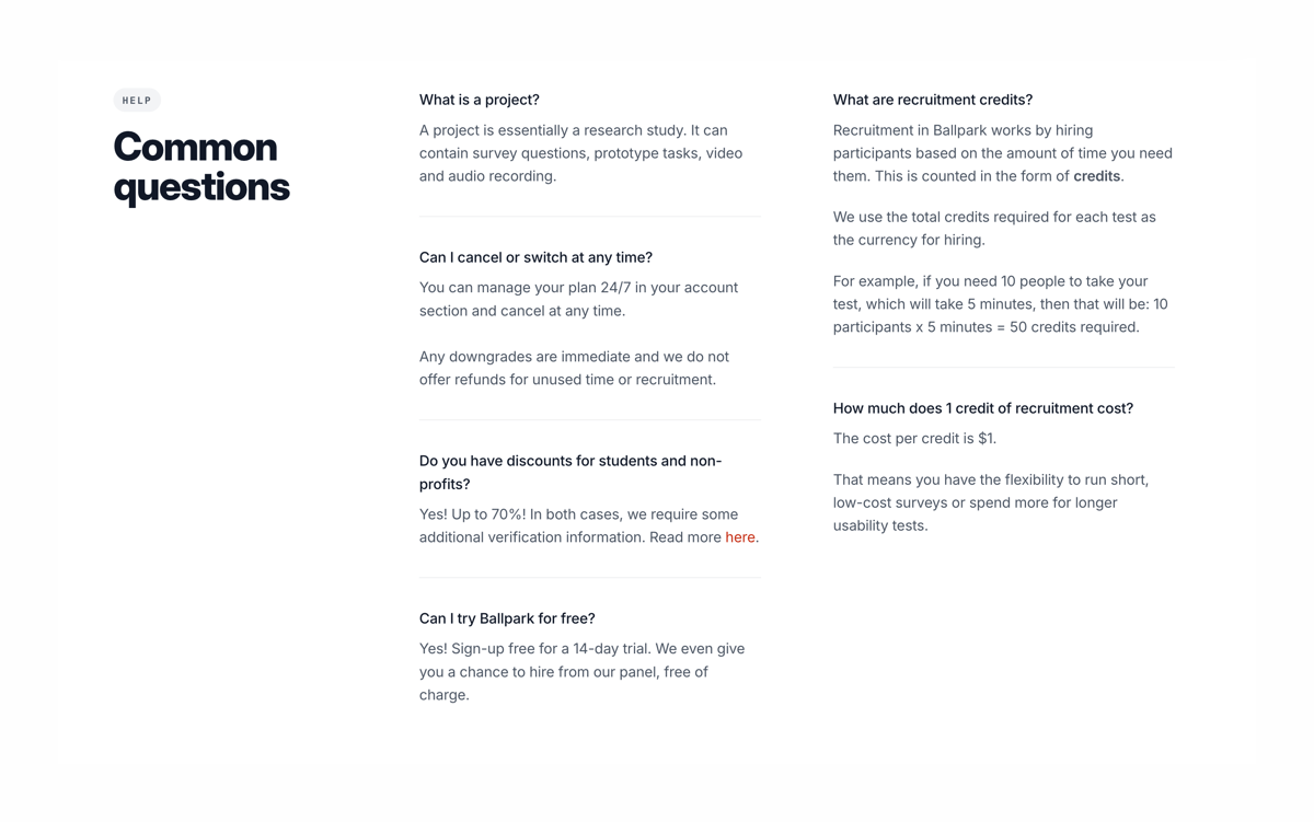 Ballpark
				faq ui component