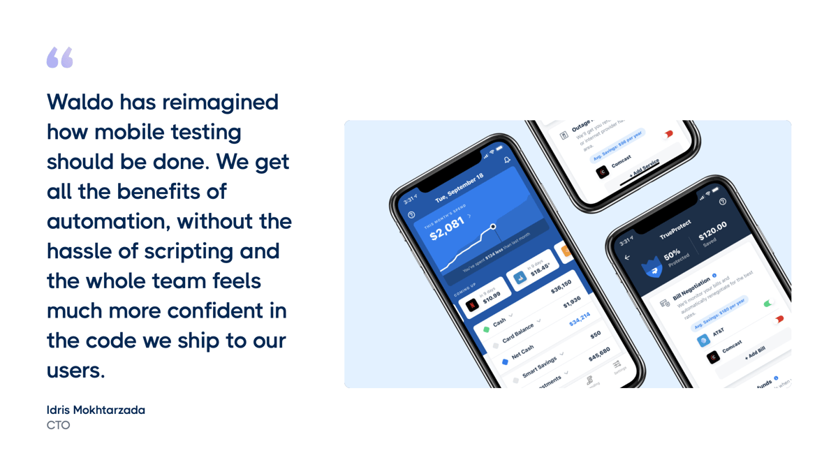 Waldo
				testimonial ui component