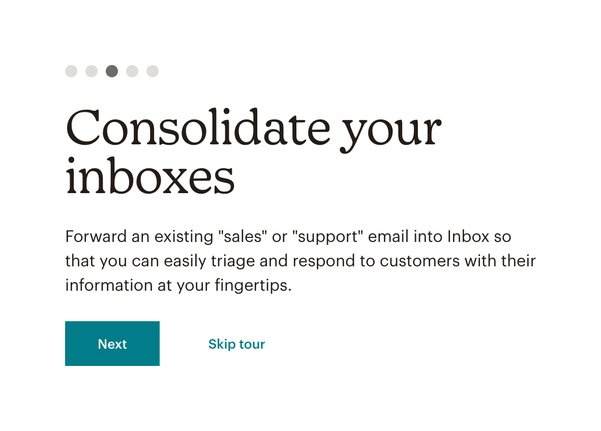 Mailchimp
				progress indicator ui component