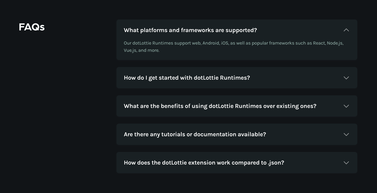 Lottie
				faq ui component