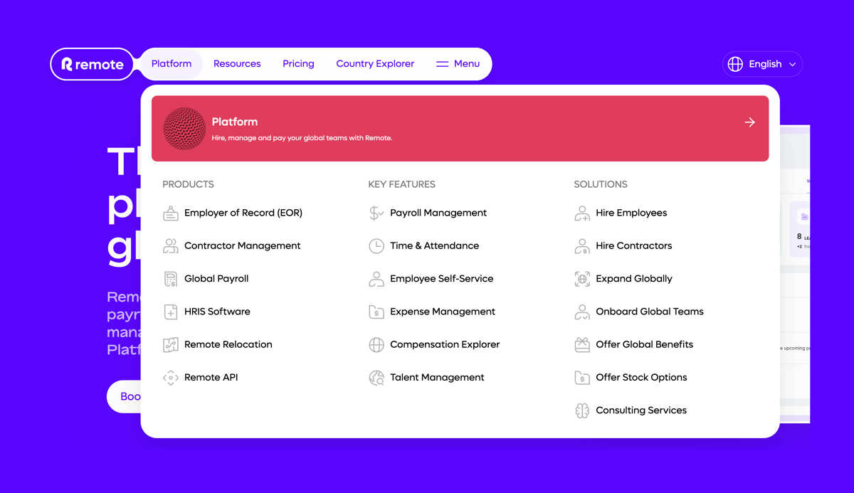 Remote
				flyout menu ui component