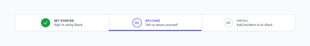 Incident
				stepper ui component