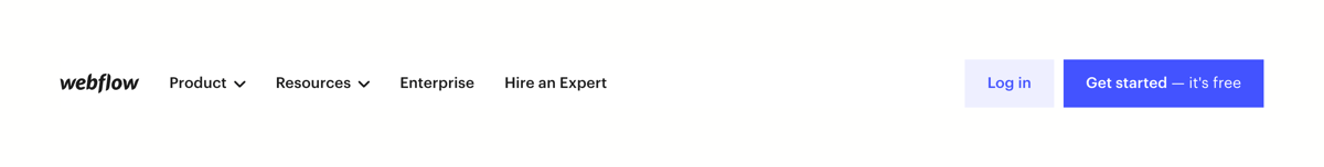 Webflow
				horizontal navigation ui component