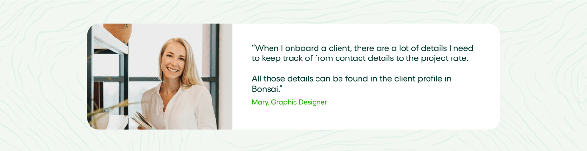 Bonsai
				testimonial ui component
