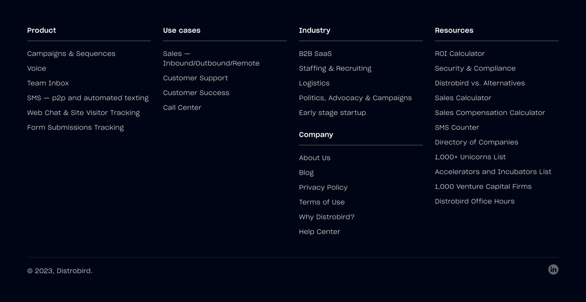 Distrobird
				footer ui component