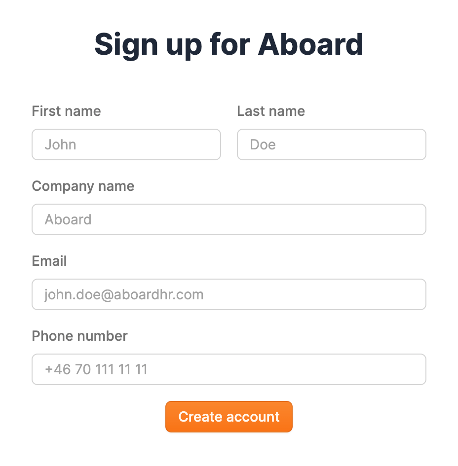 Aboard
				form element ui component