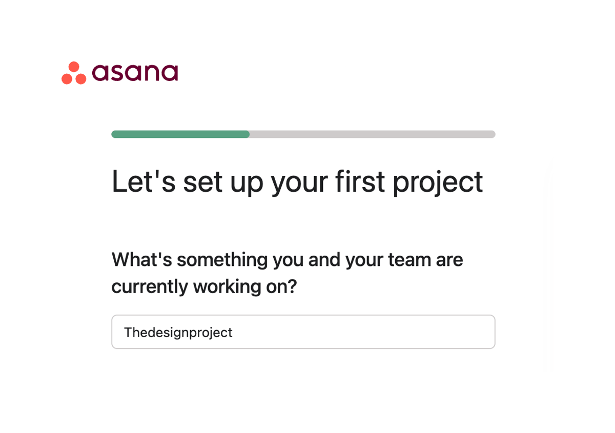 Asana
				progress indicator ui component