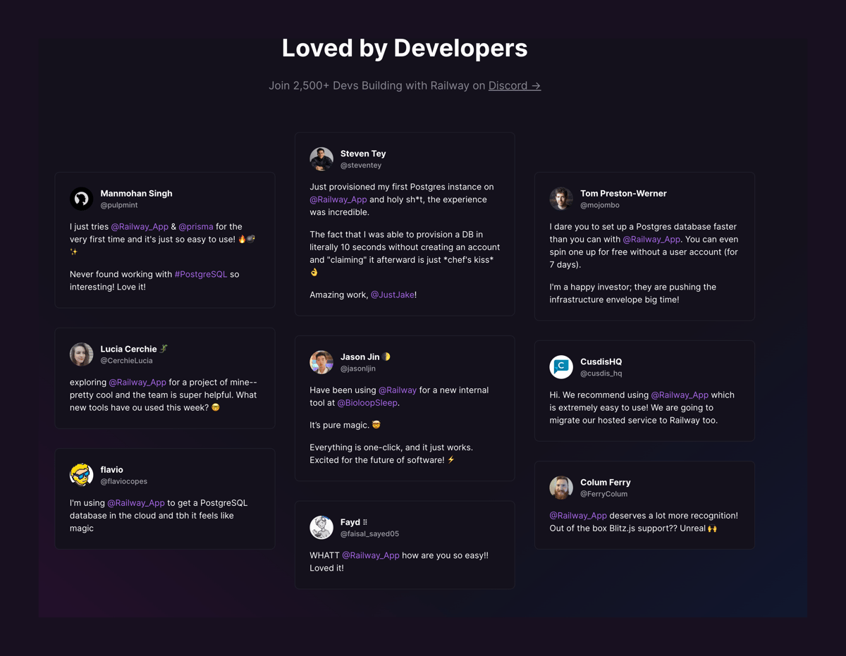 Railway
				social proof ui component