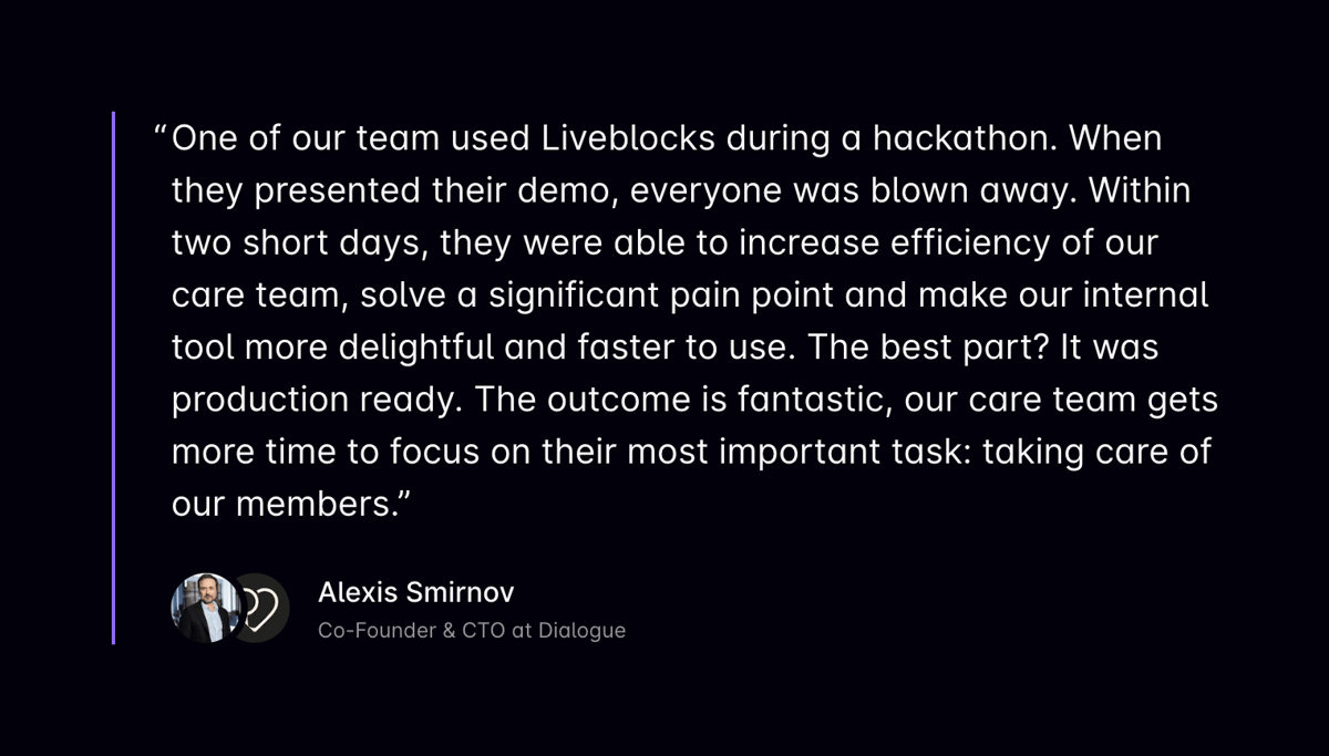 Liveblocks
				testimonial ui component