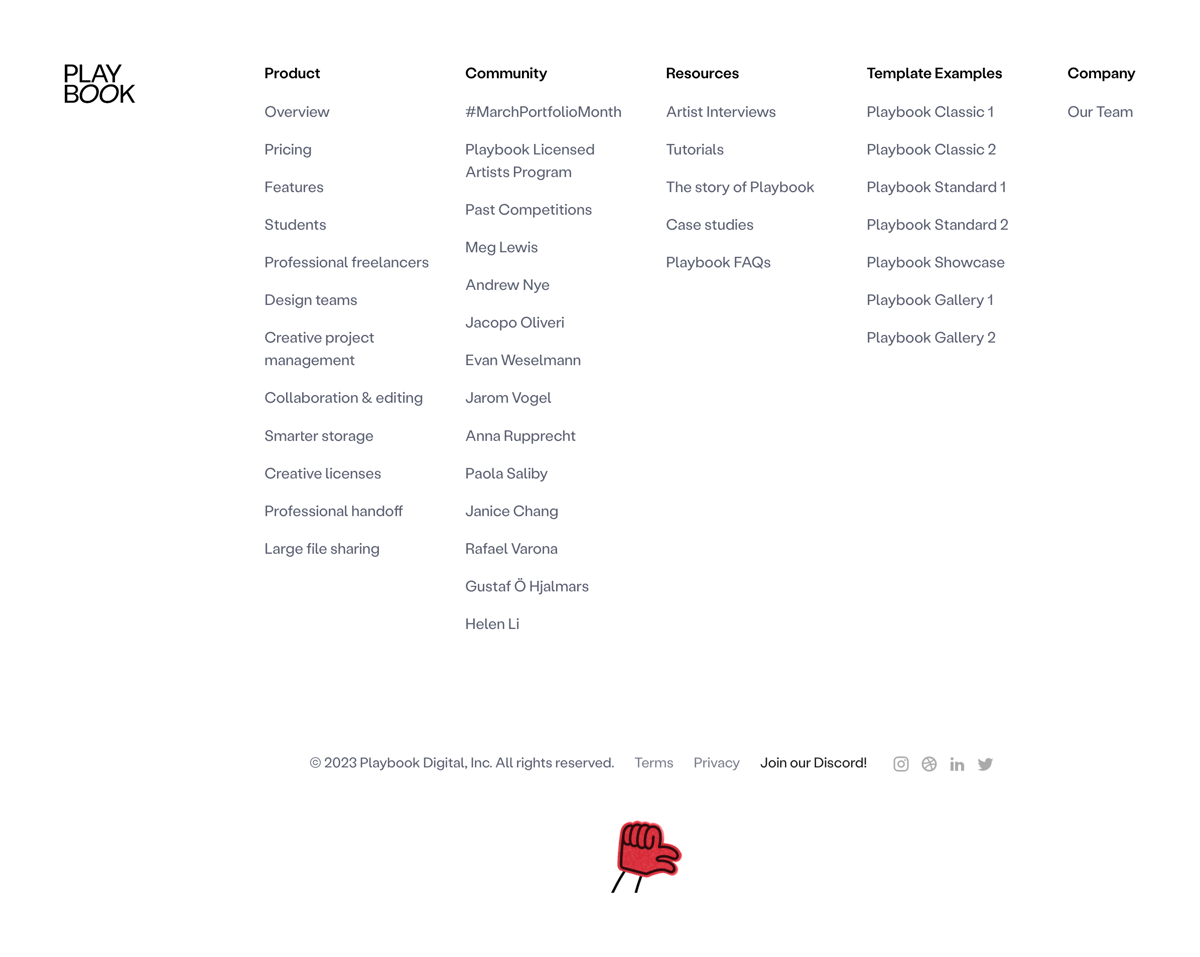 Playbook
				footer ui component