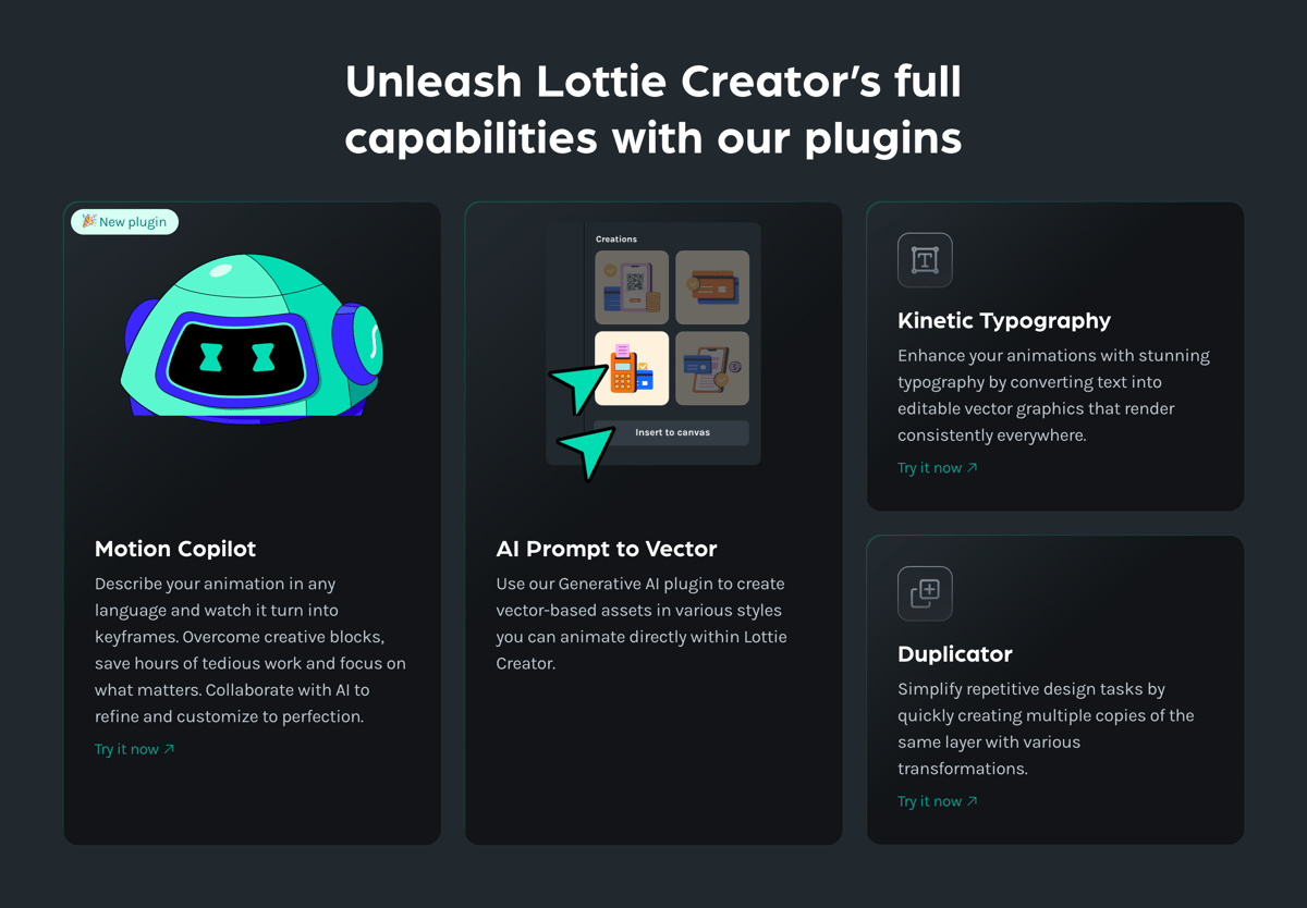 Lottie
				bento box ui component