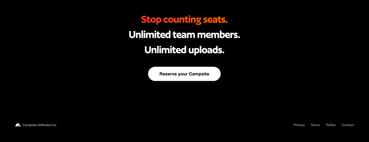 Campsite
				footer ui component