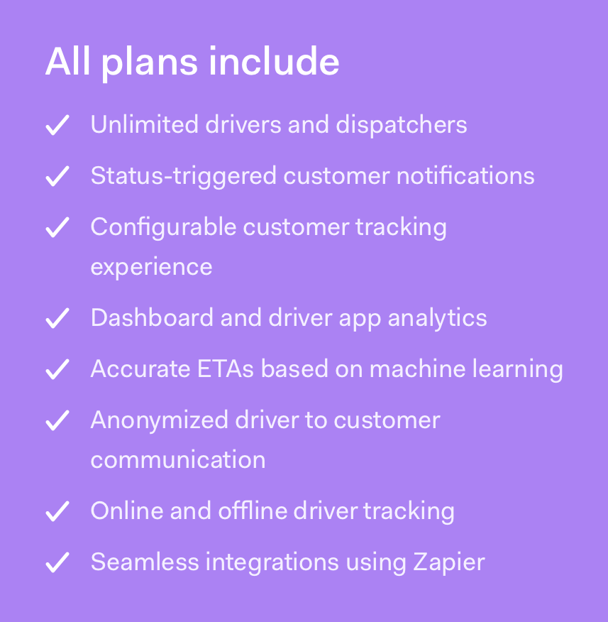 Onfleet
				benefit list ui component