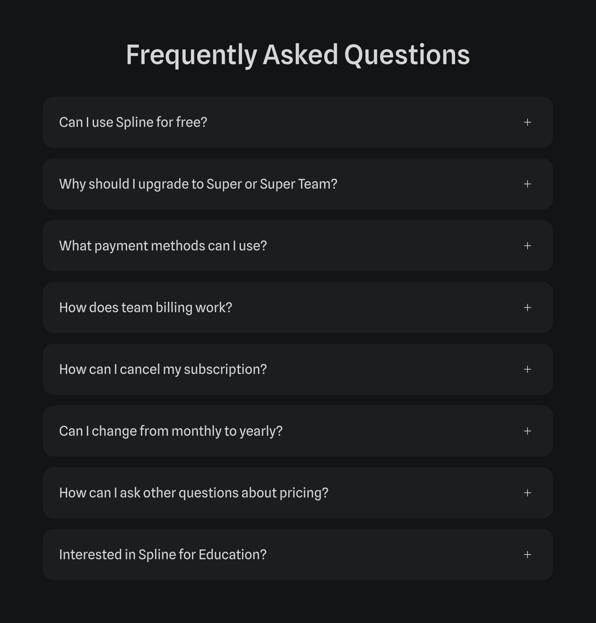 Spline
				faq ui component