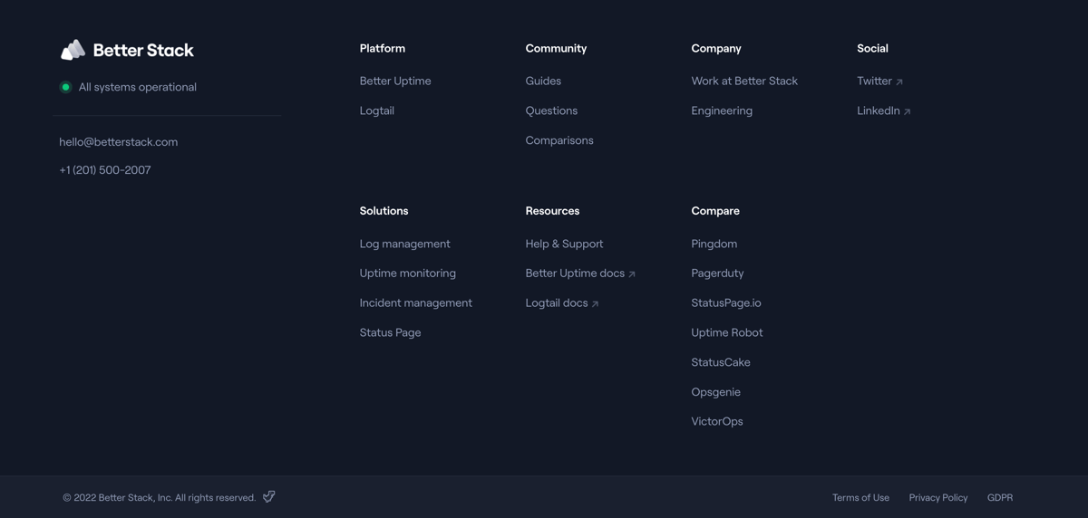 Better Stack
				footer ui component