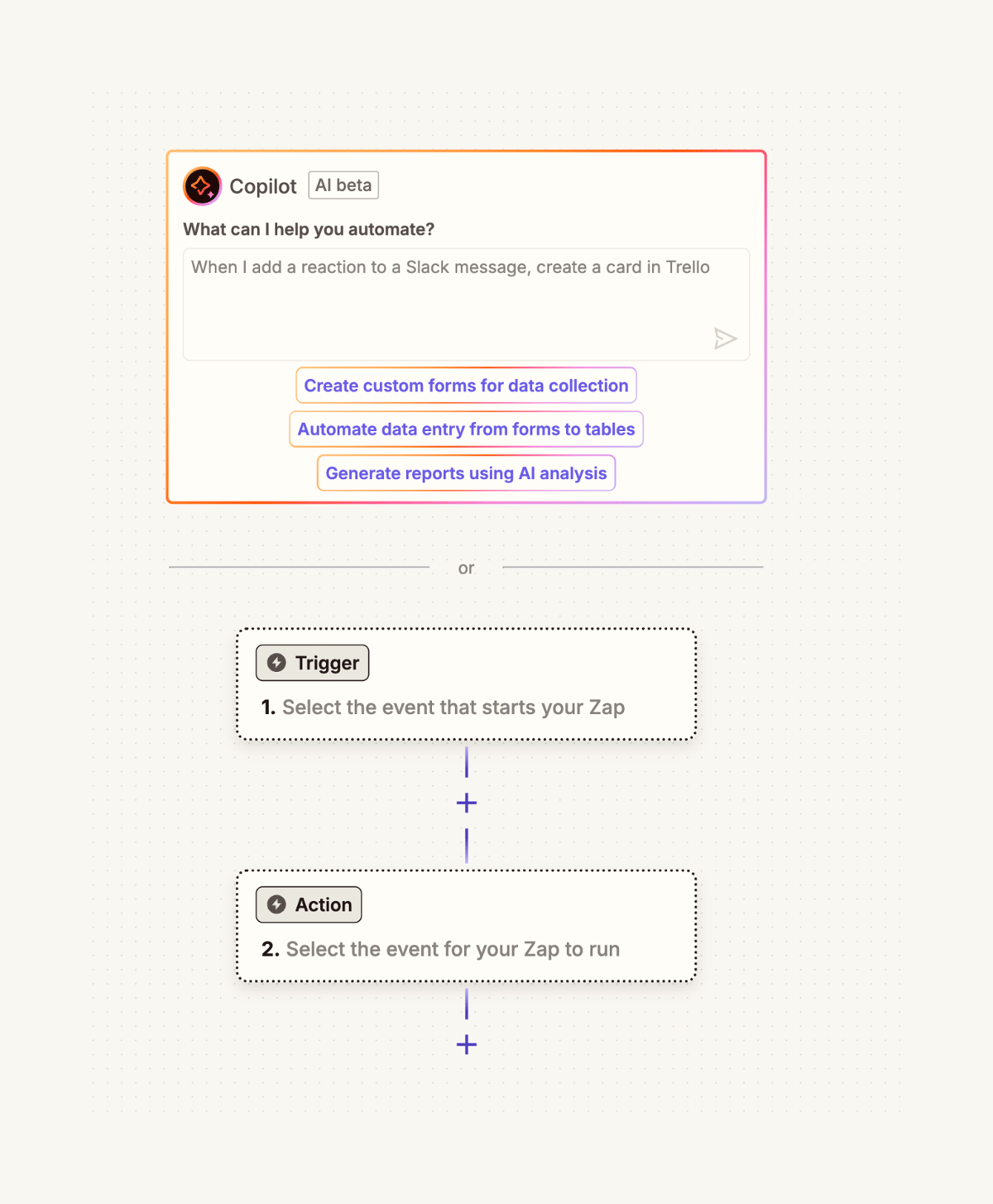 Zapier
				query builder ui component