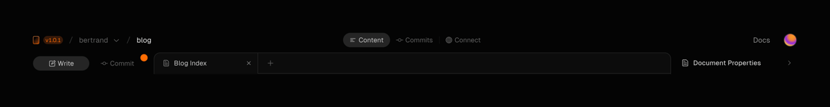 Basehub
				horizontal navigation ui component