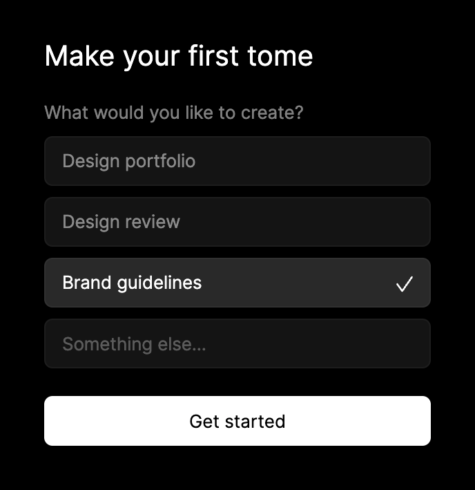 Tome
				input select ui component