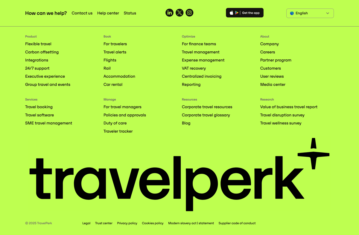 Travelperk
				footer ui component