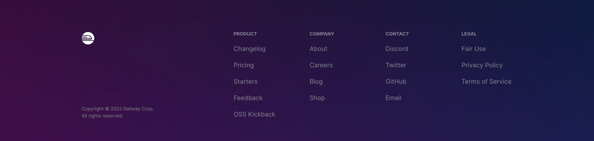 Railway
				footer ui component