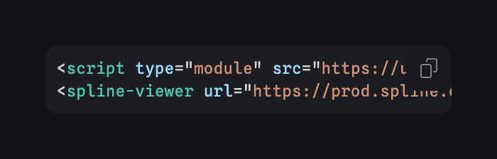 Spline
				code block ui component