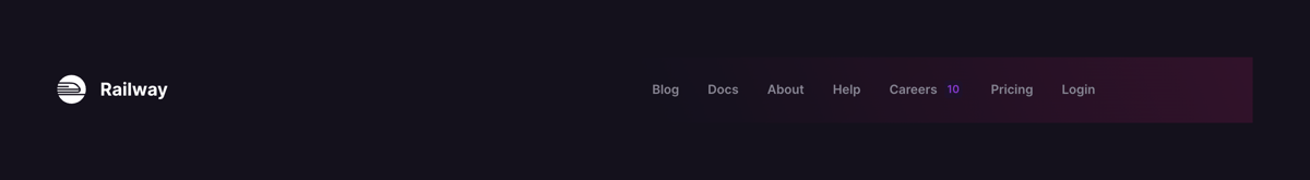 Railway
				horizontal navigation ui component