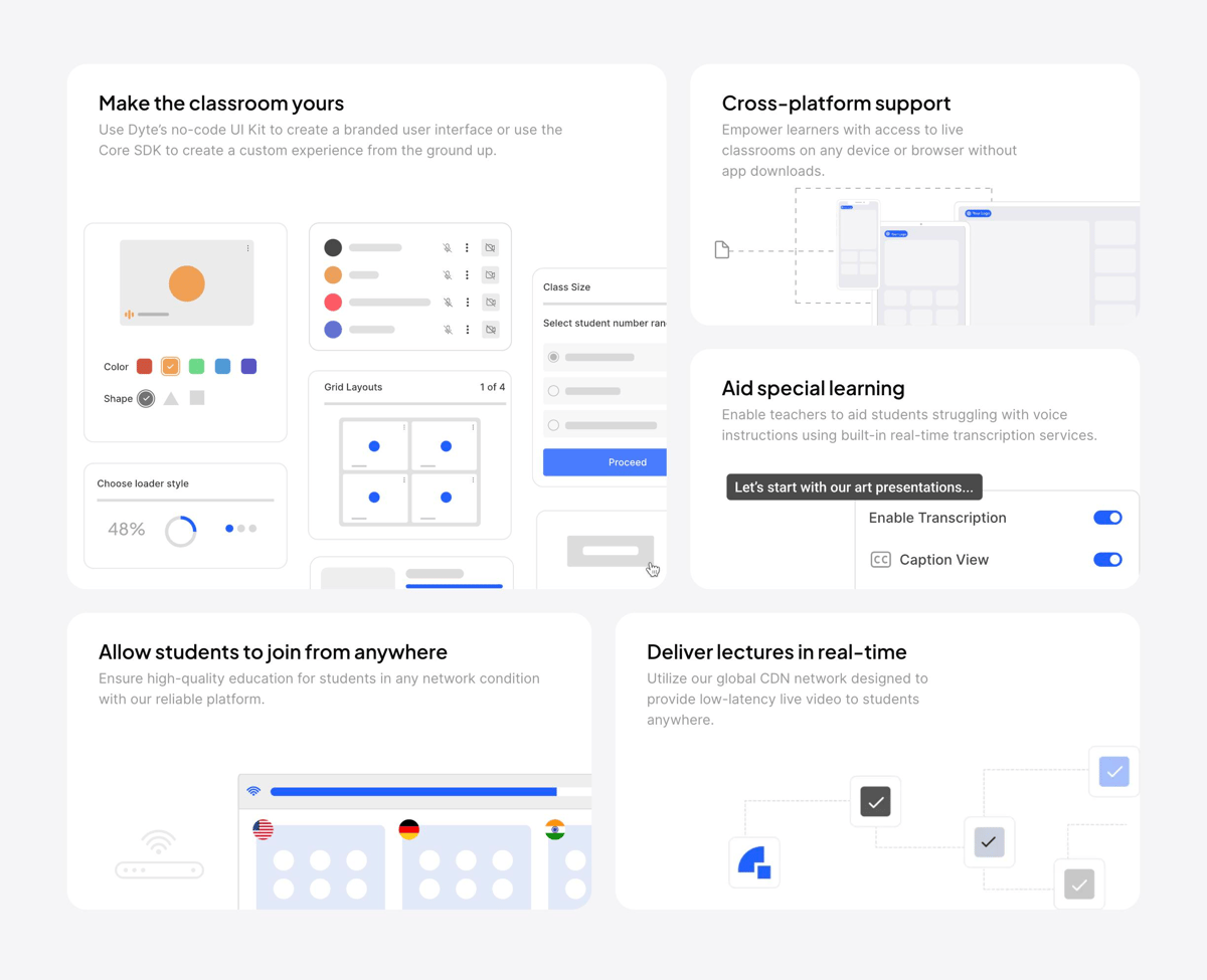 Dyte
				bento box ui component