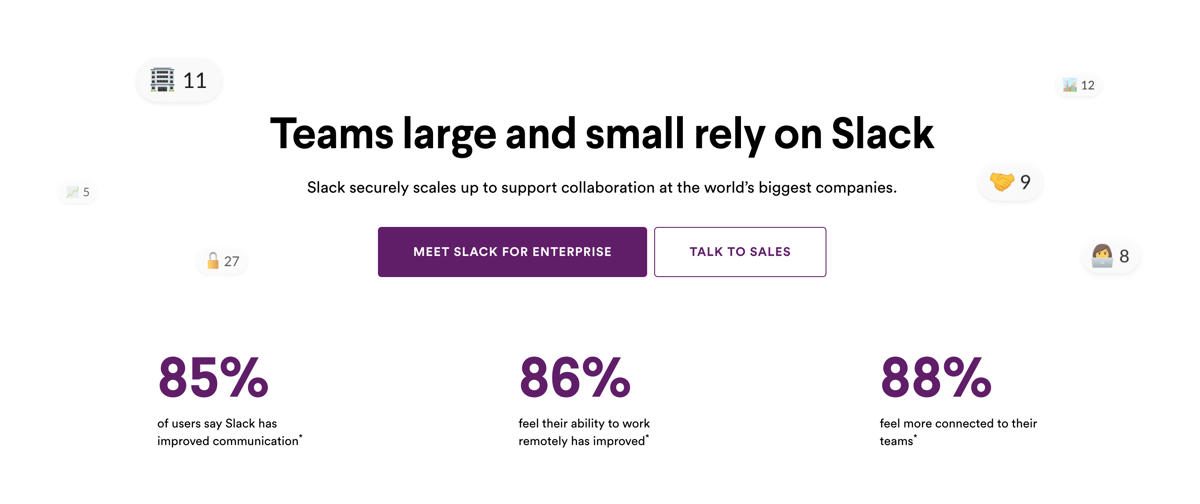 Slack
				social proof ui component