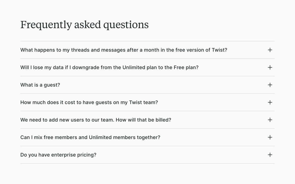 Twist
				faq ui component