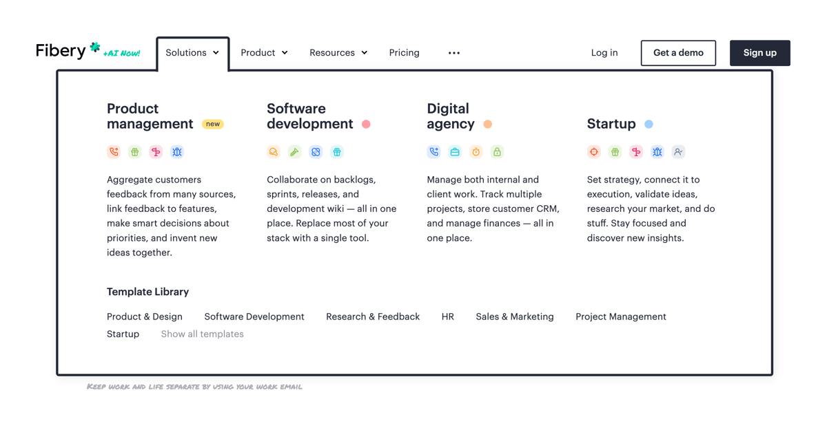 Fibery
				header ui component