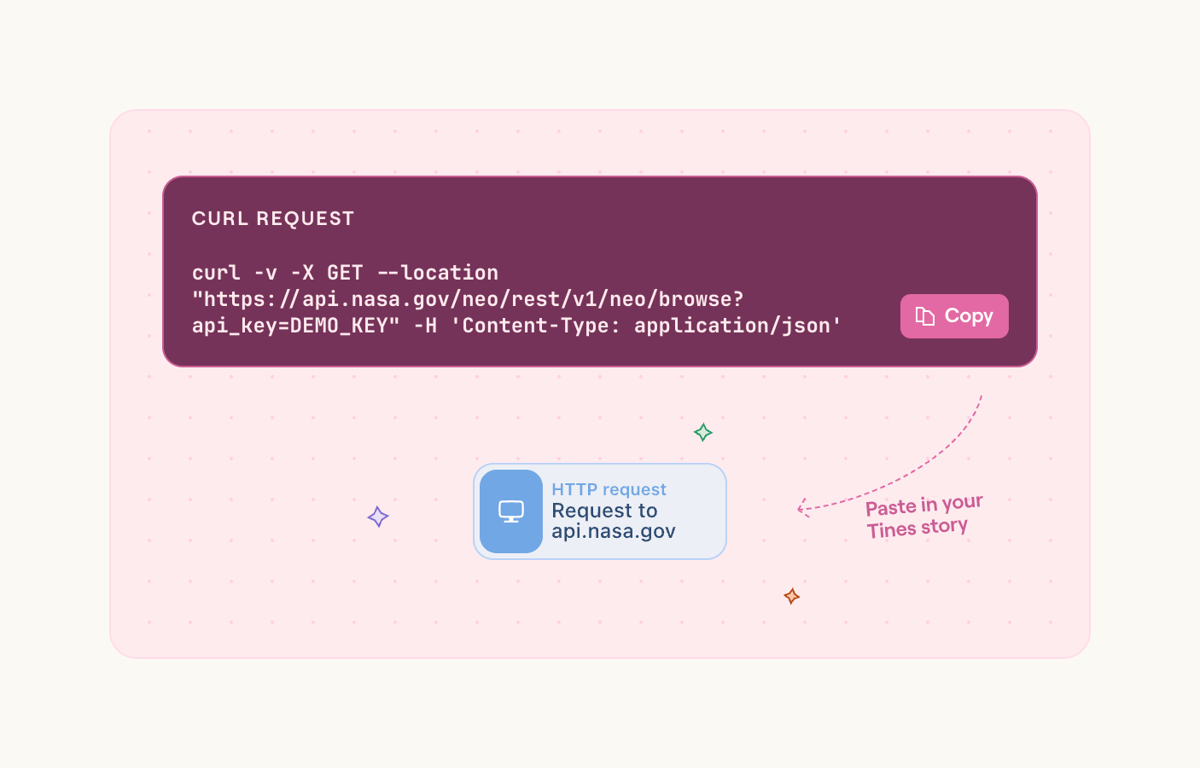 Tines
				code block ui component