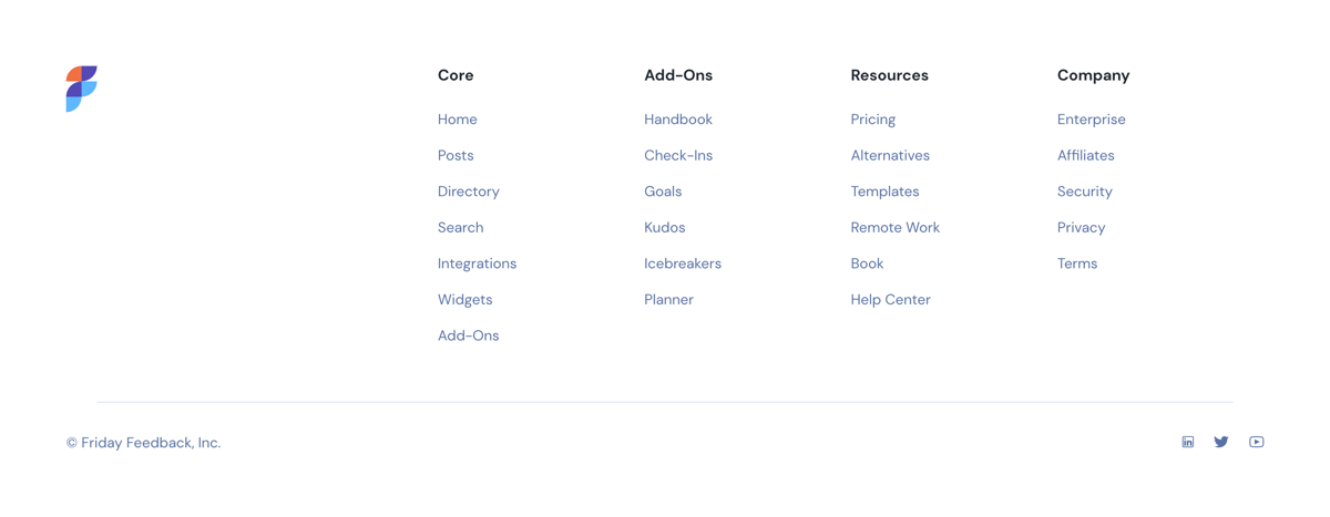 Friday
				footer ui component