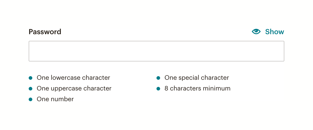 Mailchimp
				input text ui component