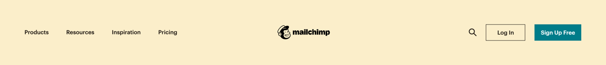 Mailchimp
				header ui component